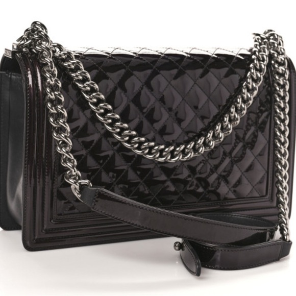 Chanel Patent Calfskin New Medium Boy Flap - Picture 2 of 7